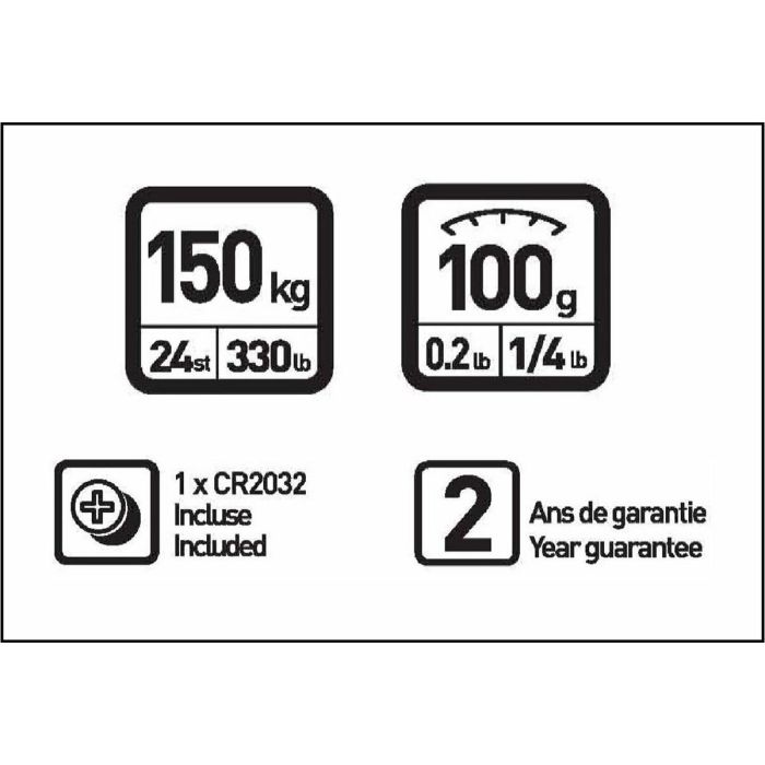 Báscula Digital de Baño Terraillon TP1000 Vidrio 150 kg 1