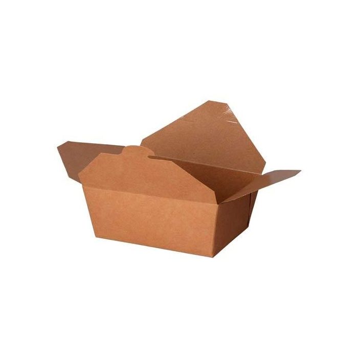 Envase cartoncillo kraft con solapa 14x11x6 cm marrón -200u-