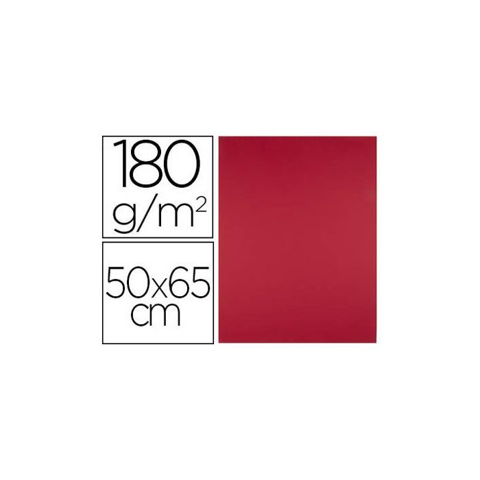 Cartulina Liderpapel 50x65 cm 180 gr-M2 Rojo Navidad 125 unidades