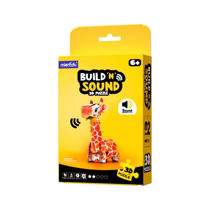 Mini Puzzle 3D Con Sonido Jirafa Pp1113 Mieredu 2