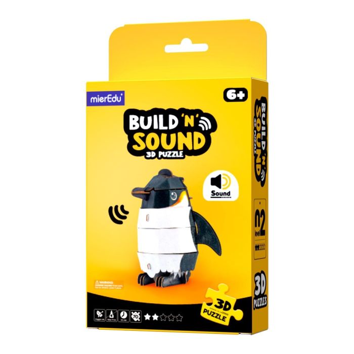 Mini Puzzle 3D Con Sonido Pingüino Pp1121 Mieredu 3