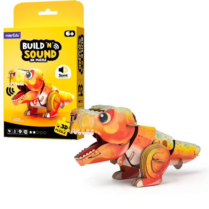 Mini Puzzle 3D Con Sonido Tyrannosaurus Rex Pp1123 Mieredu