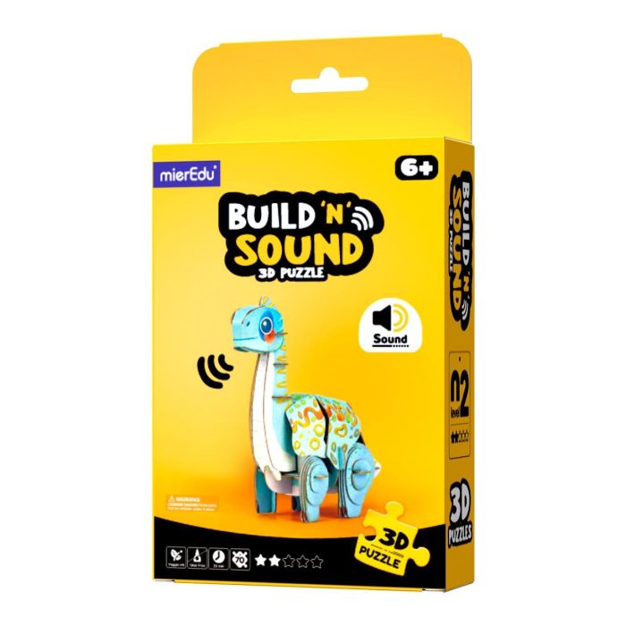 Mini Puzzle 3D Con Sonido Brachiosaurus Pp1126 Mieredu 2