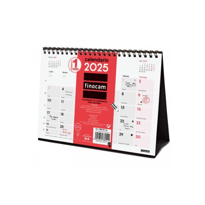 Finocam Calendario De Sobremesa Para Escribir S-210x150 mm Neutro 2025