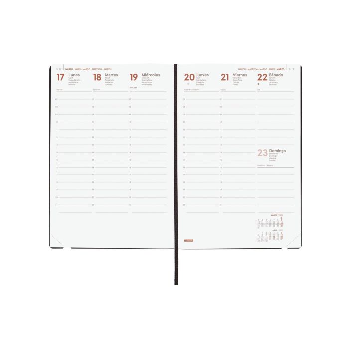 Finocam Agenda Anual Dynamic Mara Y10-140x204 mm Svv Negro 2025 4