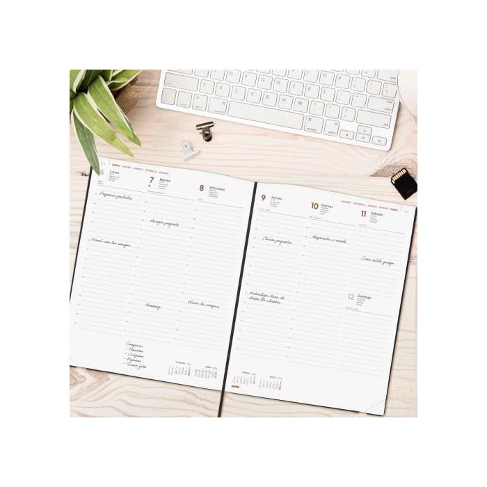 Finocam Agenda Anual Dynamic Mara Y12-210x270 mm Svv Negro 2025 2