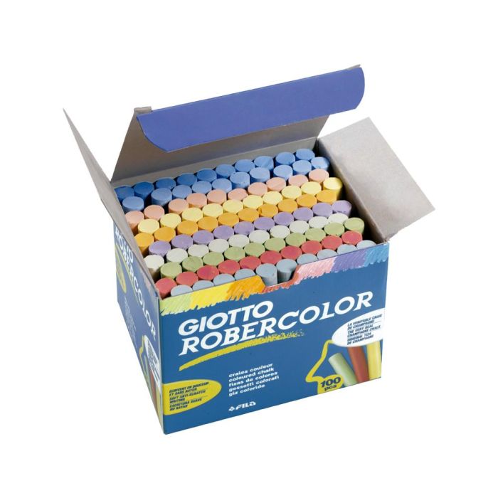 Tizas Giotto Robercolor Multicolor (100 Piezas) Antipolvo 100 Piezas 1