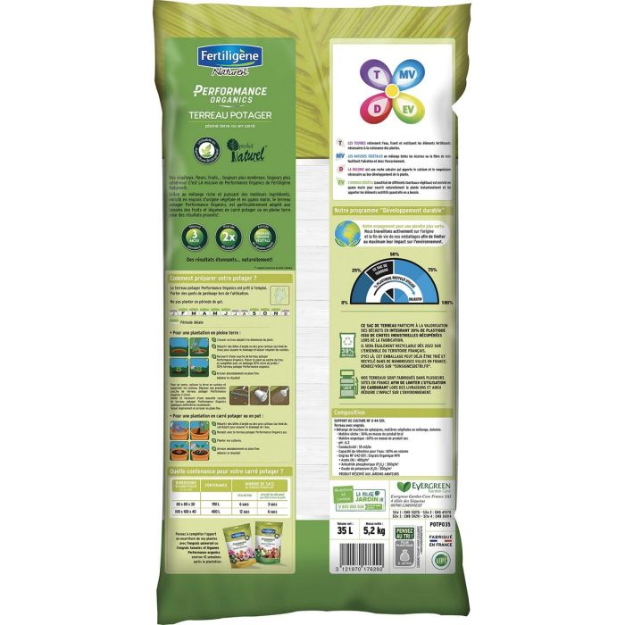 Tierra para macetas Fertiligène Performance Organics 35 L 1