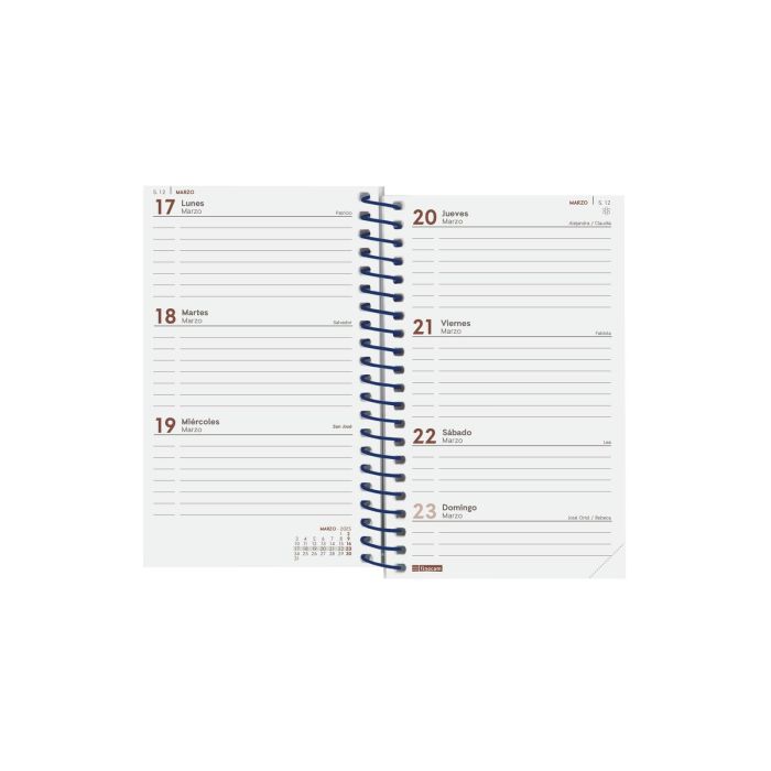 Finocam Agenda Anual Year Espiral E3-79x127 mm Svh Azul 2025 4