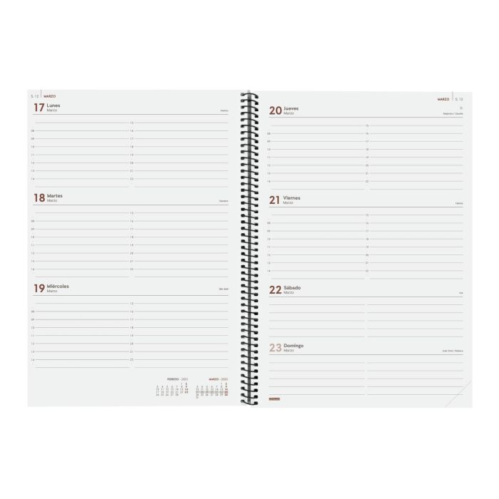 Finocam Agenda Anual Year Espiral E40-210x297 mm Svh Azul 2025 4