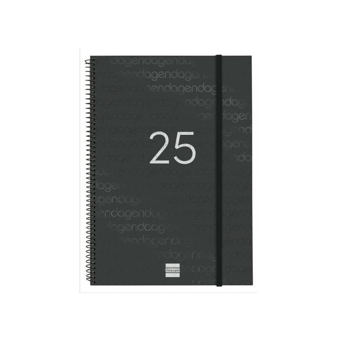 Finocam Agenda Anual Year Espiral E40-210x297 mm Svh Negro 2025