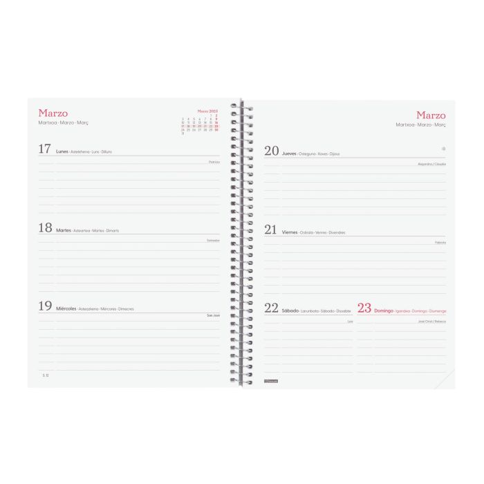 Finocam Agenda Anual Design Collection Espiral E10-155x212 mm Svh Imposible 2025 4