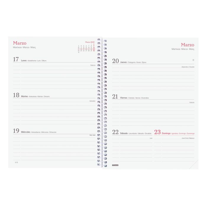 Finocam Agenda Anual Design Collection Espiral E10-155x212 mm Svh Ahora 2025 4