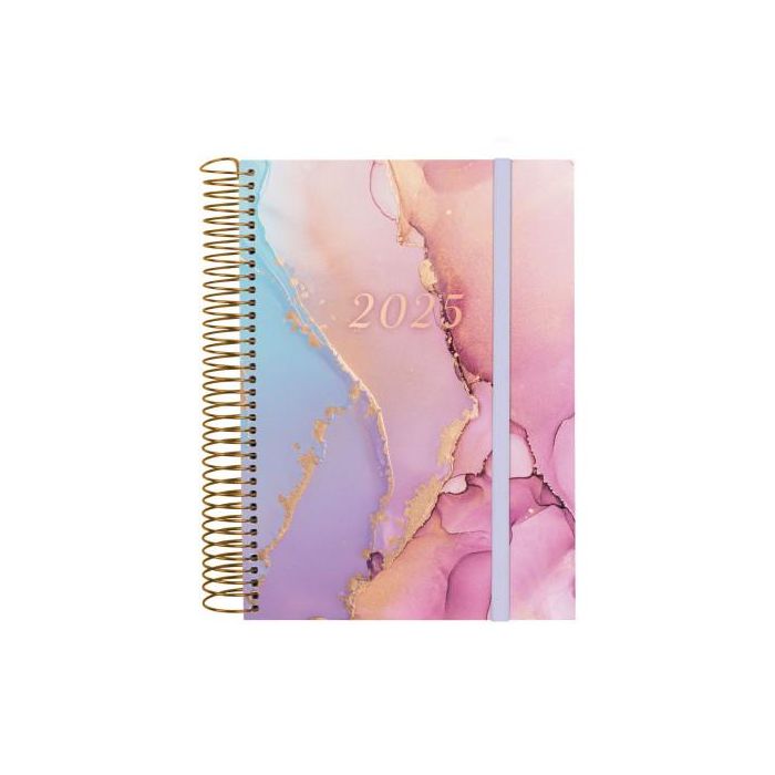 Finocam Agenda Anual Design Collection Espiral E10-155x212 mm 1Dp Goldy 2025