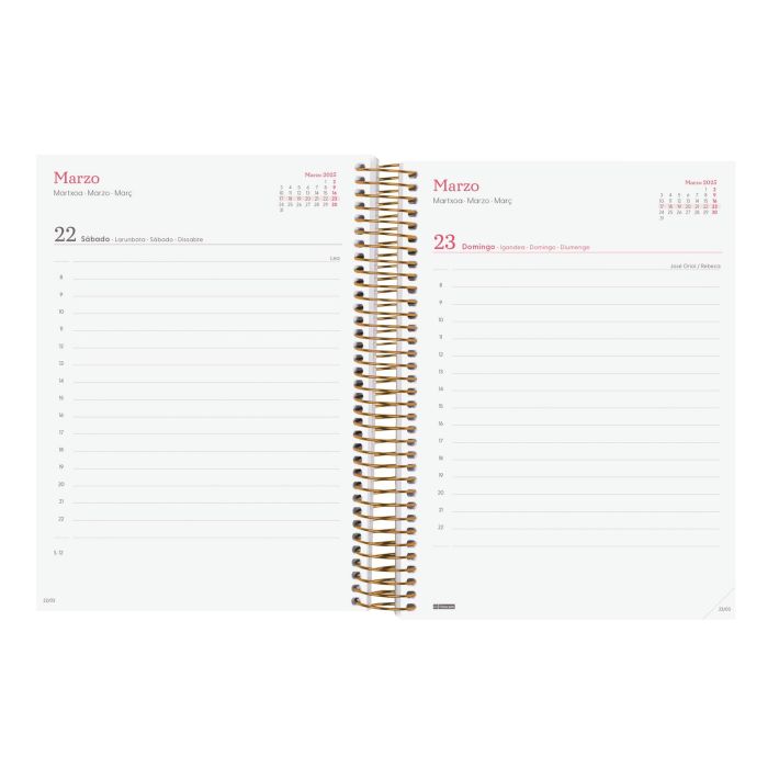 Finocam Agenda Anual Design Collection Espiral E10-155x212 mm 1Dp Goldy 2025 4