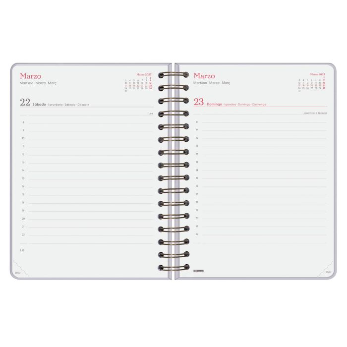 Finocam Agenda Anual Alma Espiral E10-155x212 mm 1Dp Lila 2025 5