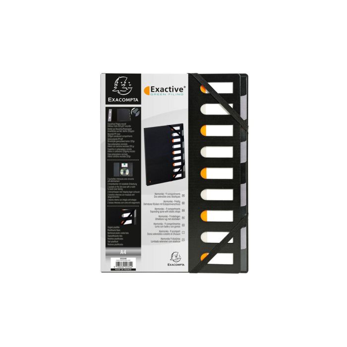 Carpeta Clasificadora Exacompta Exactive Negro A4 Polipropileno 4 Carpeta Clasificadora Exacompta Exactive Negro A4 Polipropileno 4