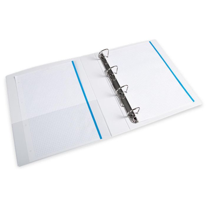 Carpeta Canguro 4 Anillas Mixtas 40 mm Liderpapel A4 Plastico Blanca 7