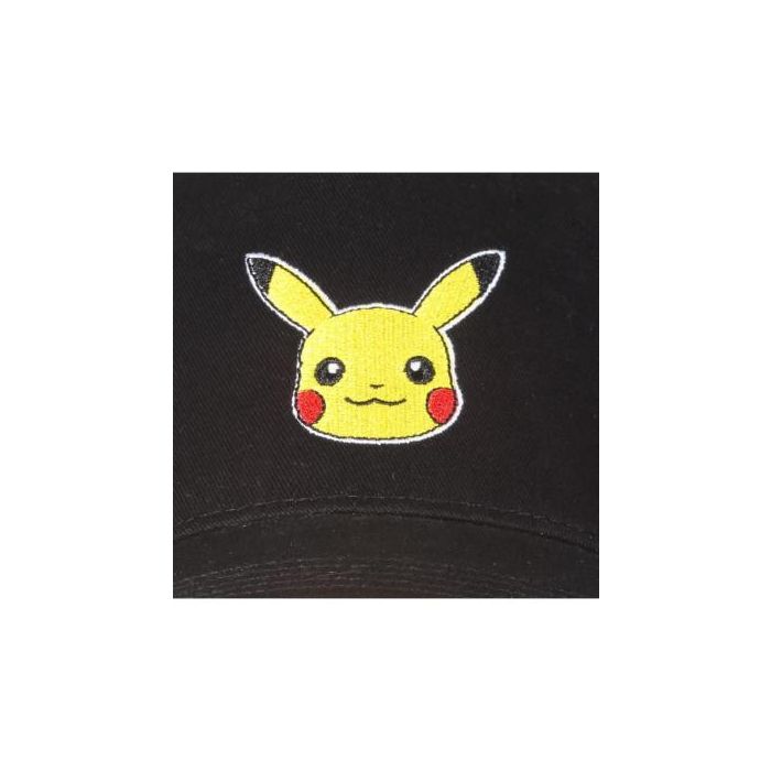 Gorra Unisex Pokémon Pikachu Badge 58 cm Negro Talla única