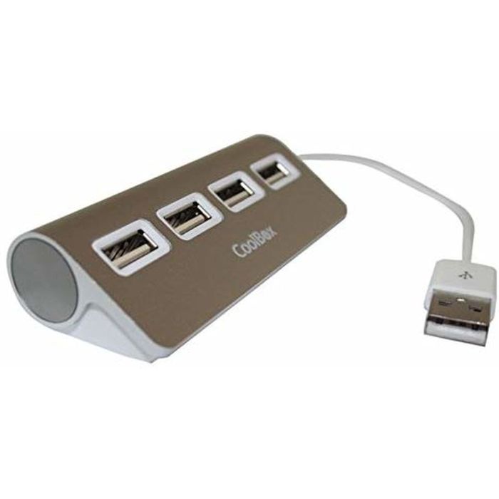 Hub USB CoolBox COO-HU4ALU2 Plateado