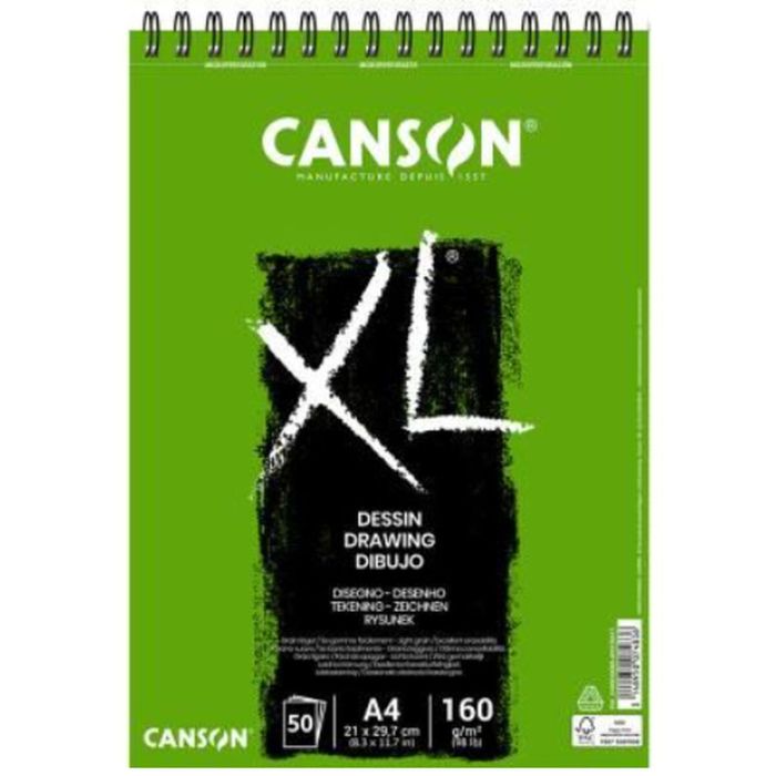 Bloc de dibujo Canson XL Drawing Blanco A4 50 Hojas 160 g/m2 5 Unidades 2