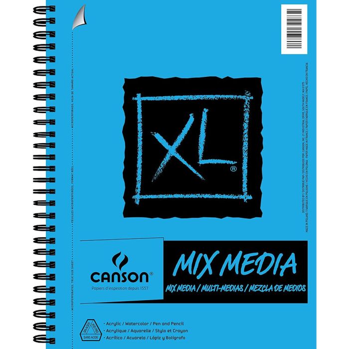 Bloc de dibujo Canson XL Mix Media Blanco A4 Papel 5 Unidades 30 Hojas 300 g/m² 2