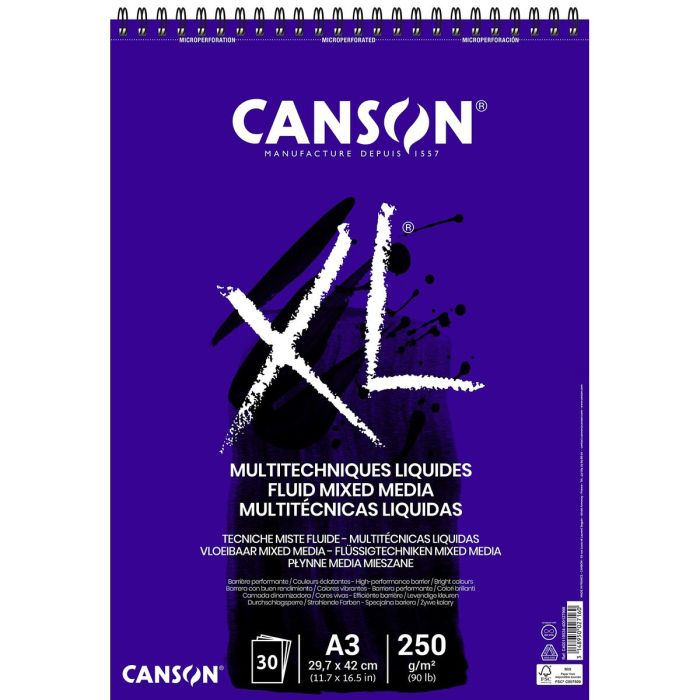 Bloc de dibujo Canson XL Mix Media Blanco A4 Papel 5 Unidades 30 Hojas 300 g/m² 1