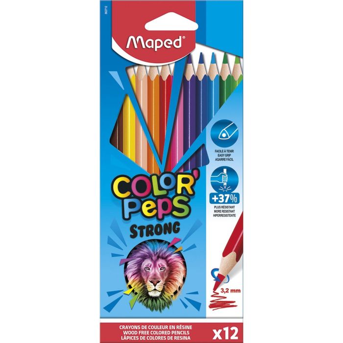 Maped Lápices De Colores Color´Peps Strong C-Surtidos Estuche 12 Ud