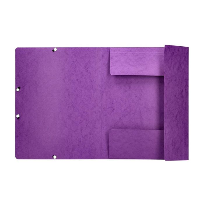 Carpeta Q-Connect Gomas Kf02171 Carton Simil-Prespan Solapas 320x243 mm Violeta 7