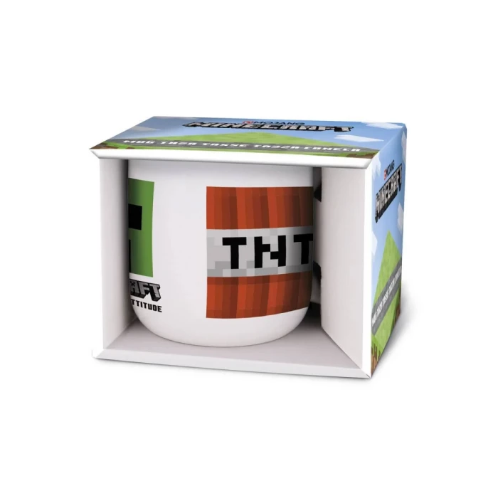 Taza ceramica desayuno minecraft en caja de regalo 400 ml