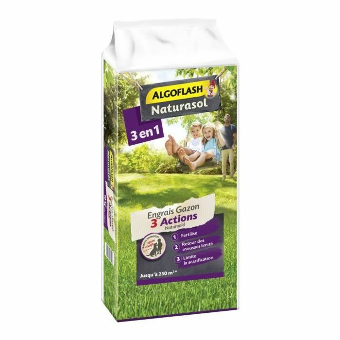 Fertilizante para plantas Algoflash AG3BIO250 Césped 3 en 1 10 kg 1