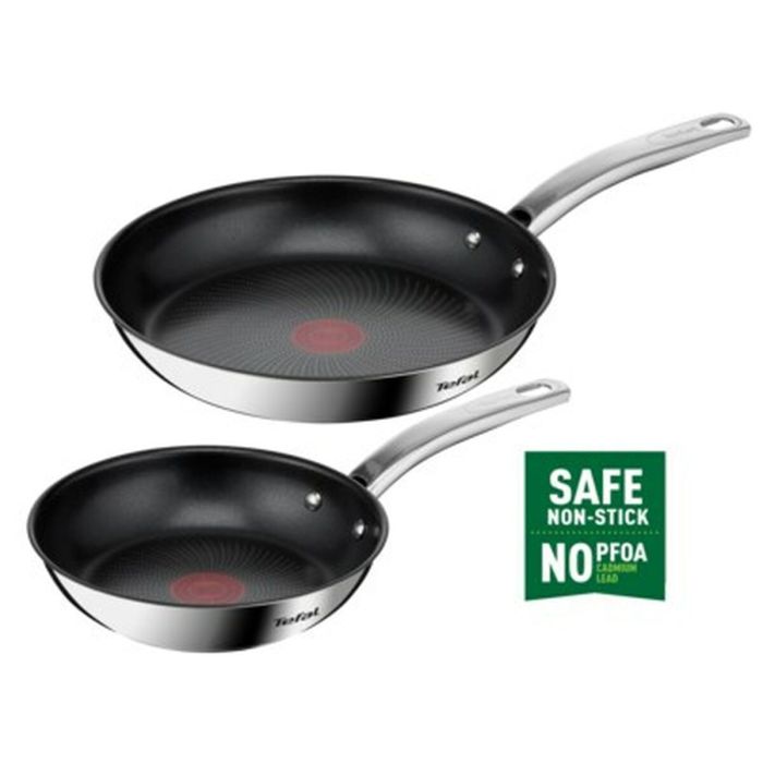 Juego de Sartenes Tefal B817S255 Acero Acero Inoxidable 2 Piezas 2 Unidades Ø 20 cm Ø 26 cm 4 Juego de Sartenes Tefal B817S255 Acero Acero Inoxidable 2 Piezas 2 Unidades Ø 20 cm Ø 26 cm 4