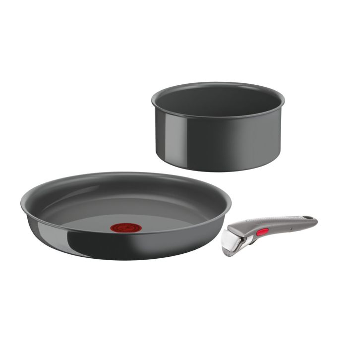 Tefal Ingenio lot de 3 habitaciones, estufa de 28 cm, cacerola 18 cm, mango, inducción, cerámica, hecha en Francia, renovar L2609302