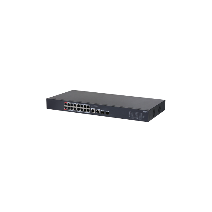 (Cs4220-16Gt-240) Dahua Switch Poe 16 Puertos Gigabit + 2 Uplink Gigabit Rj45 + 2Sfp Gigabit 240W Managed Cloud L2 1