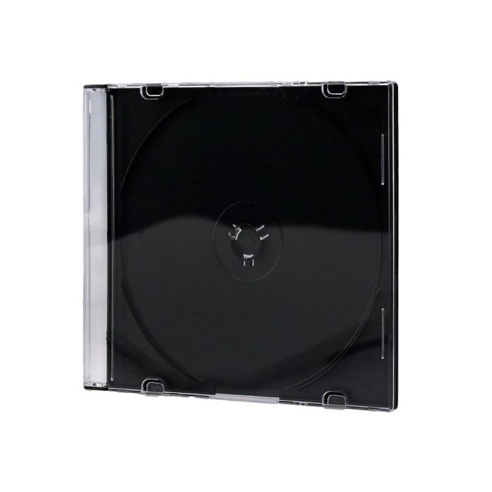 Caja De Cd Q-Connect Slim -Con Interior Negro -Pack De 25 Unidades 3