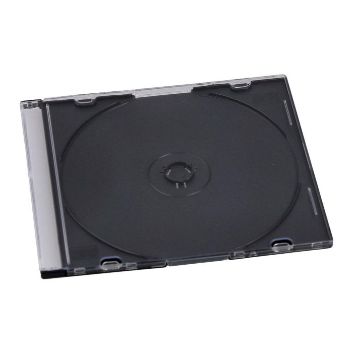 Caja De Cd Q-Connect Slim -Con Interior Negro -Pack De 25 Unidades 5