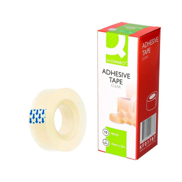 Cinta Adhesiva Q-Connect Transparente 33 Mt X 15 mm 10 unidades 1