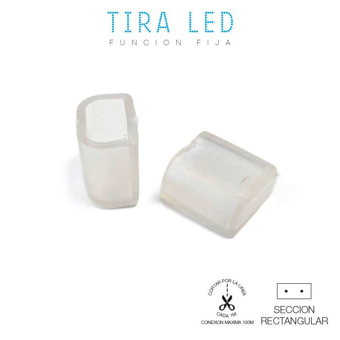 Edm Protector tapón final para tira de led, accesorios, transparente, ref: 31915-31916-31917-31918-31919-31920
