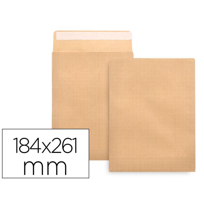 Sobre Liderpapel Bolsa N.6 Kraft Cuarto Prolongado 184x261 mm Tira De Silicona Caja De 250 Unidades