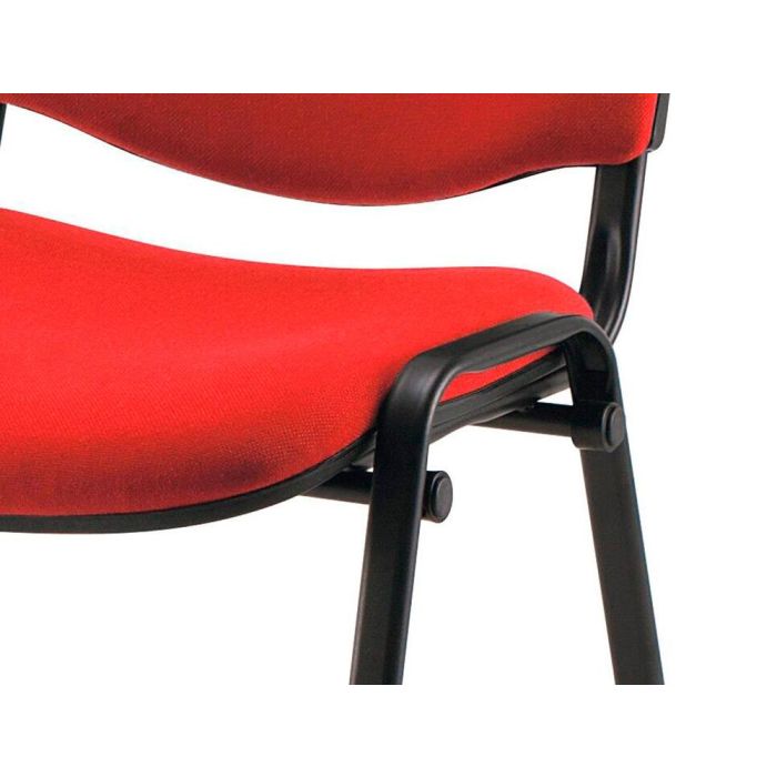 Silla Apilable Q-Connect Brazos Cortos Tapizada Sin Rueds 910 mm Alto 460 mm Largo440 mm Profundidad Roja 4