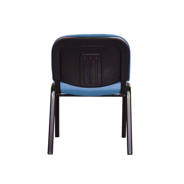 Silla Apilable Q-Connect Brazos Cortos Tapizada Sin Ruedas 910 mm Alto 460 mm Largo440 mm Profundidad Azul 3