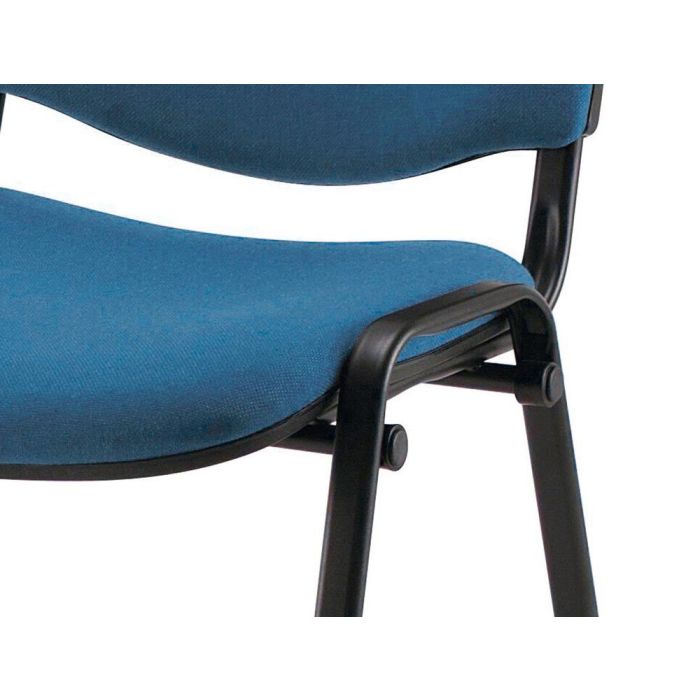 Silla Apilable Q-Connect Brazos Cortos Tapizada Sin Ruedas 910 mm Alto 460 mm Largo440 mm Profundidad Azul 4