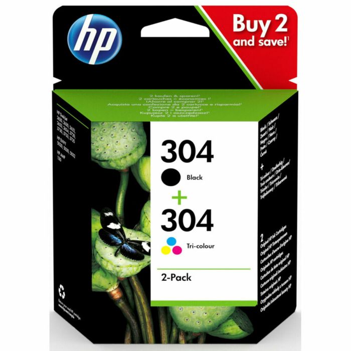 Hp Tinta Negro + Tricolor C-M-Y Deskjet 3720 Combo - Nº304 Pack 4 Colores