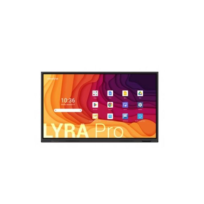 Newline Monitor Internativo Lyra Pro (TT-8623QA) 86",Android 13, Google Edla, Multi Usuario, Altavoces 2X20W, Wifi 6 + Bl, Usb-C 65W, 8Gb y 128Gb, 20 Pt, 4K, Newline Apps, Ops Pc Opcional, 3 Años de Garantia On Site 2