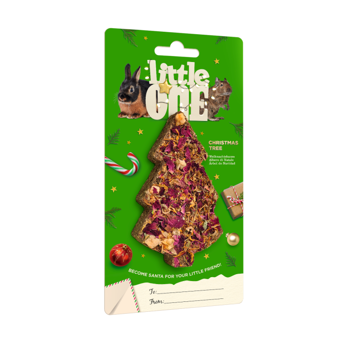 Little One Christmas Tree Treat Toy For Small Mammals 65 gr