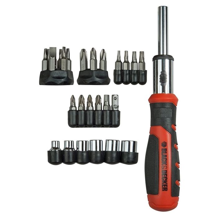 Juego de puntas con destornillador Black & Decker BDHT0-62130 29 Piezas