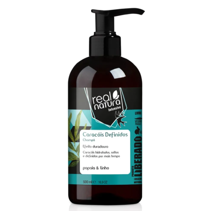 Champú Real Natura Rizos Definidos Liberados 500ml - Hidrata y Desenreda Cabello 1º al 2C Champú Real Natura Rizos Definidos Liberados 500ml - Hidrata y Desenreda Cabello 1º al 2C