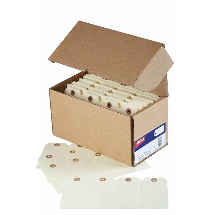 Apli Etiquetas Colgantes C-Arandela 140x70 mm Caja De 1000 Crema Apli Etiquetas Colgantes C-Arandela 140x70 mm Caja De 1000 Crema