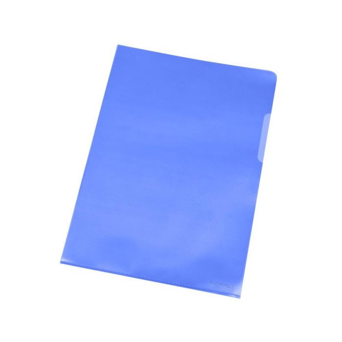 Carpeta Dossier Uñero Plastico Q-Connect Din A4 120 Micras Azul -Bolsa De 10 Unidades 1