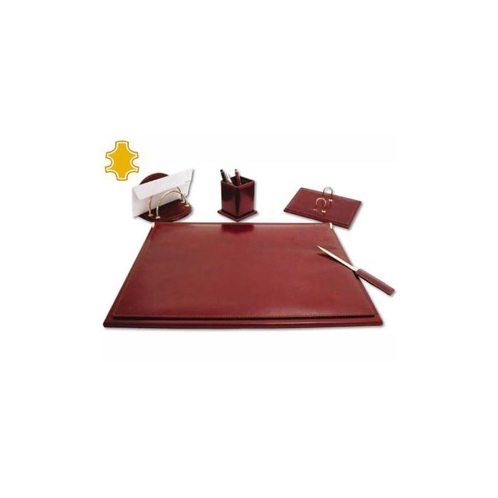 Escribania Sobremesa Q-Connect Artesania De Piel Juego De 5 Piezas 40x53,5x2,7 cm Base De Madera Fabricada En Ubrique Escribania Sobremesa Q-Connect Artesania De Piel Juego De 5 Piezas 40x53,5x2,7 cm Base De Madera Fabricada En Ubrique
